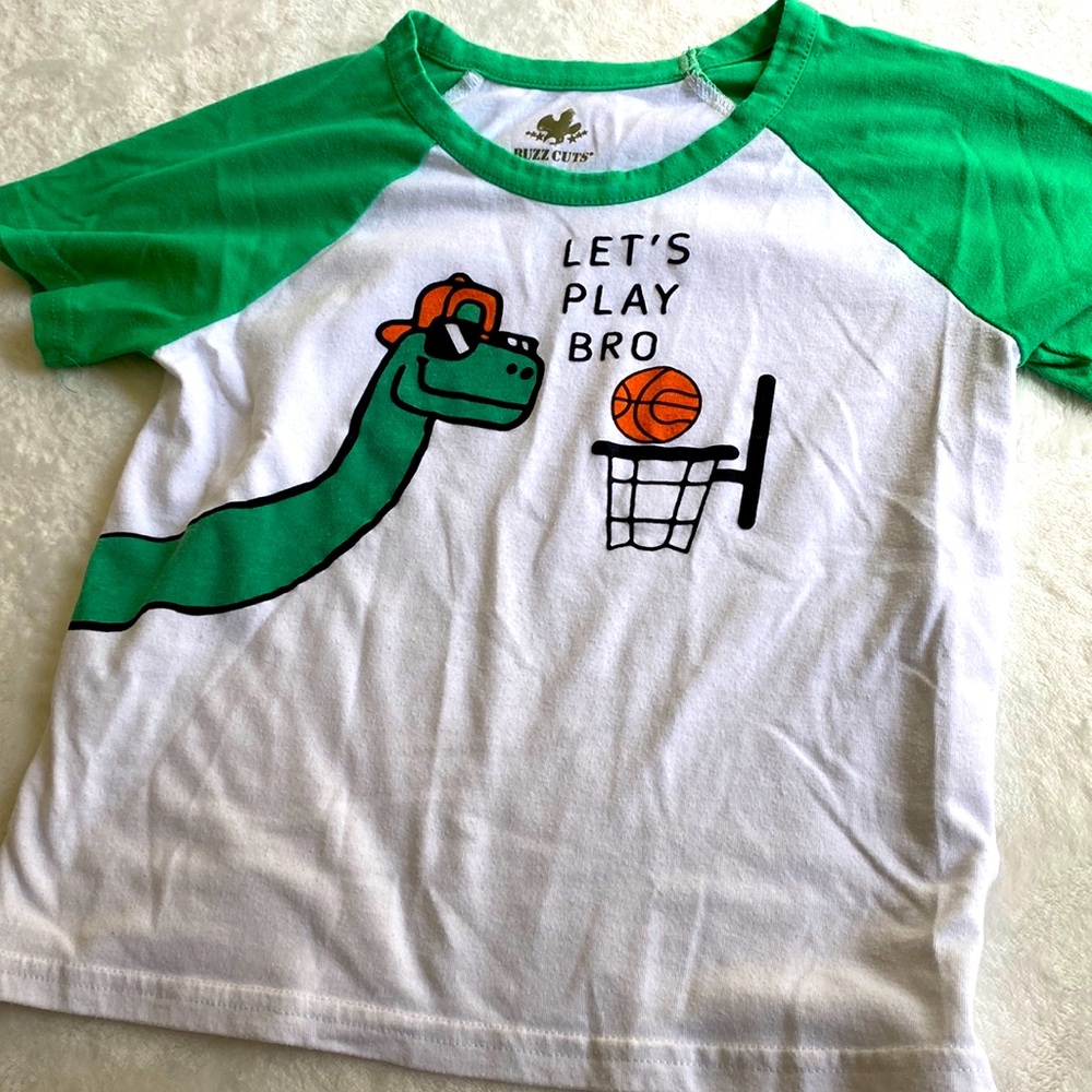 Buzz Cuts Boy’s Funny Dinosaur T-Shirt Size 7